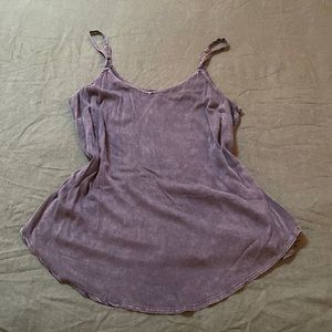 Torrid 00 Acid Wash V Neck Tank Top